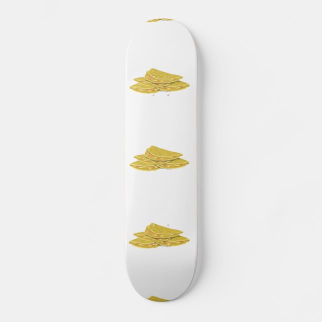 Glitch Food basic omelette Skateboard (Front)