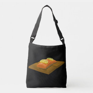 Glitch Food cedar plank salmon Crossbody Bag