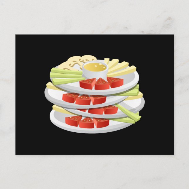 Glitch Food choice crudites Postcard (Front)