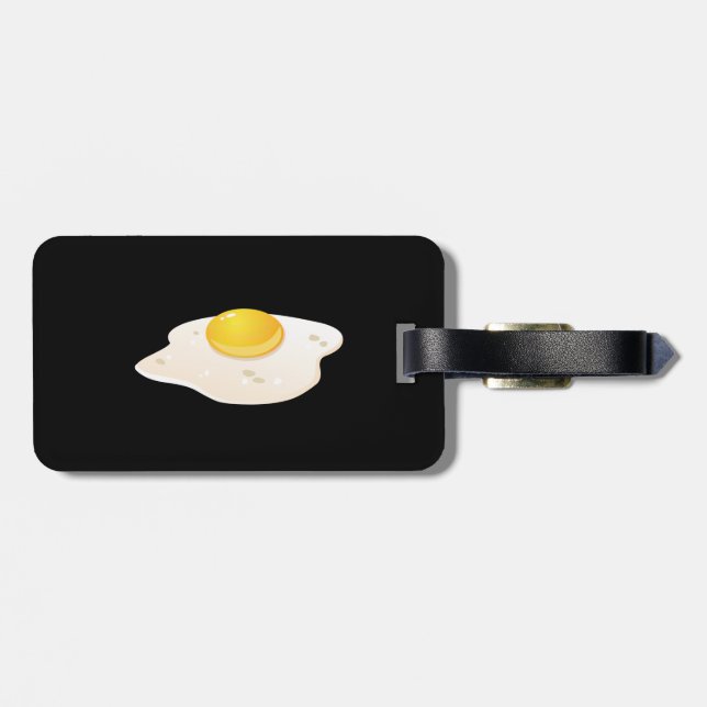 Glitch Food fried egg Luggage Tag (Back Horizontal)
