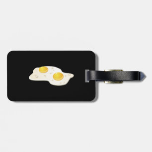 Glitch Food fried eggs Luggage Tag