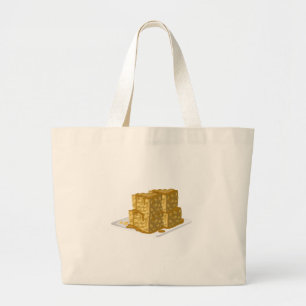 Glitch Food oaty cake Large Tote Bag