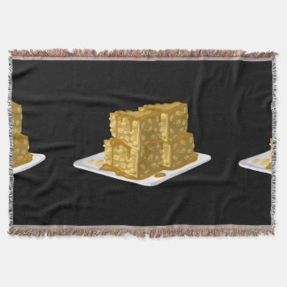 Glitch Food oaty cake Throw Blanket