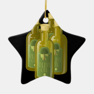 Glitch Food olive oil Ceramic Tree Decoration