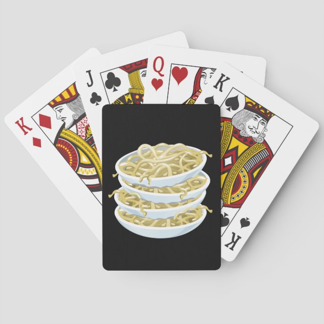 Glitch Food plain noodles Playing Cards (Back)