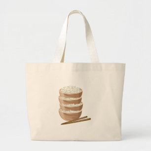 Glitch Food proper rice Large Tote Bag