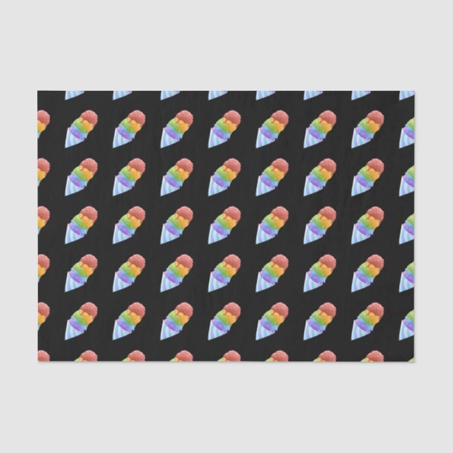 Glitch Food sno cone rainbow Tissue Paper (Front)