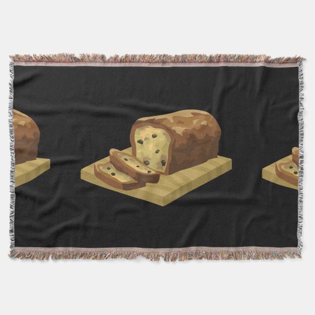 Glitch Food swank zucchini loaf Throw Blanket (Front)