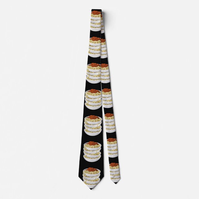 Glitch Food tasty pasta Tie (Front)