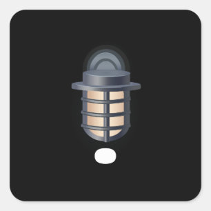 Glitch furniture aluminium wall lamp square sticker