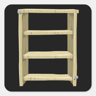 Glitch furniture bookcase square sticker