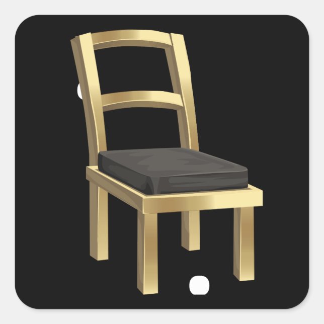 Glitch furniture chair brass metal chair square sticker (Front)