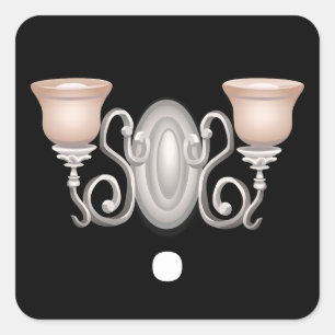 Glitch furniture regal wall lamp square sticker