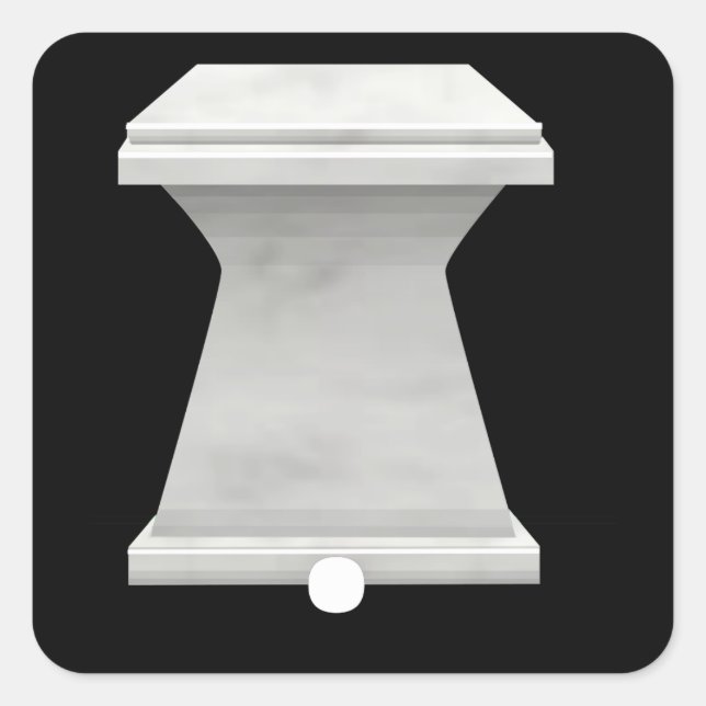 Glitch furniture sidetable marble pedestal square sticker (Front)