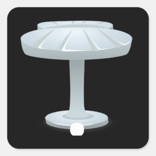 Glitch furniture sidetable shell side table square sticker