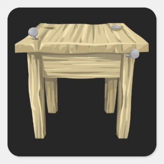 Glitch furniture sidetable square sticker