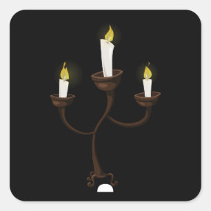 Glitch furniture smalltabledeco creepy candlestick square sticker