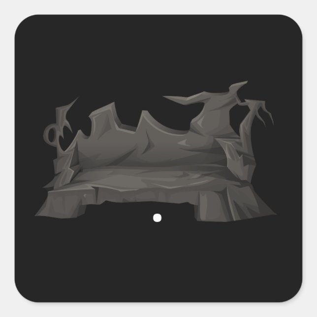 Glitch furniture sofa hell sofa square sticker (Front)