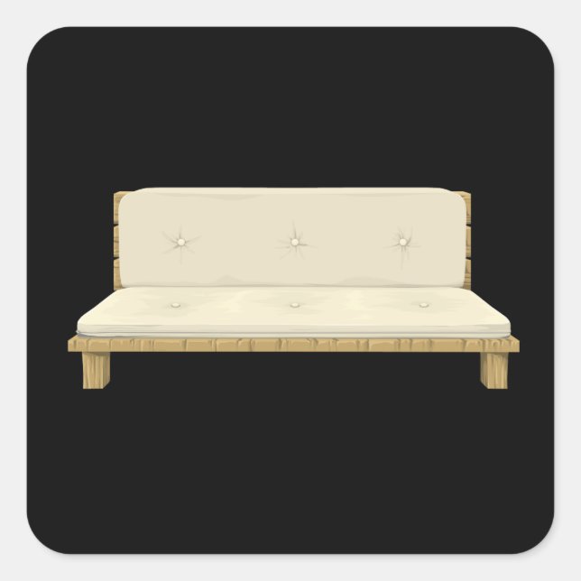 Glitch furniture sofa square sticker (Front)