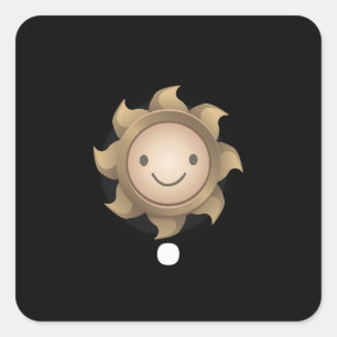 Glitch furniture sun wall lamp square sticker