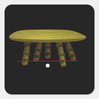 Glitch furniture table firebog green table square sticker