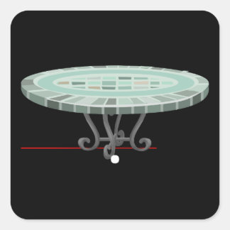 Glitch furniture table mosaic cafe table square sticker