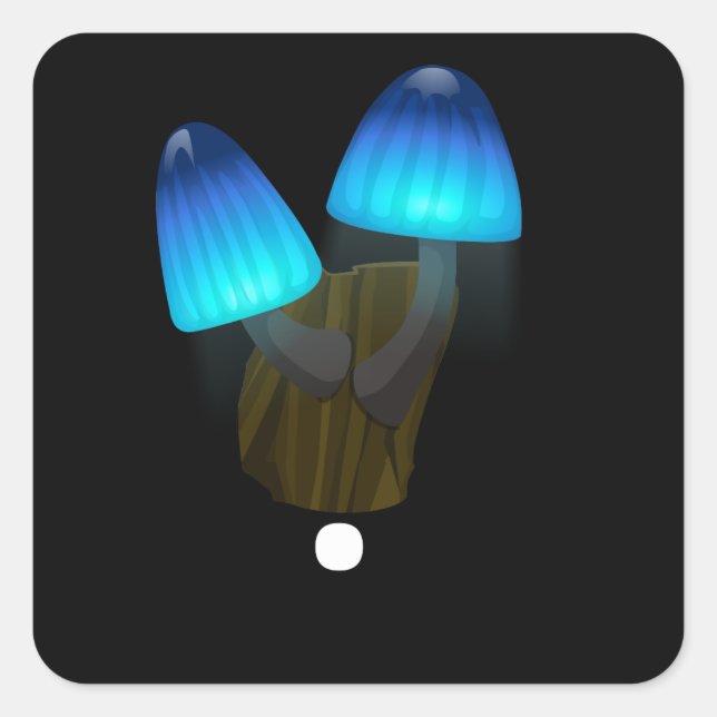 Glitch furniture wall lamp mushroom square sticker (Front)