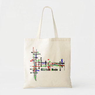 Glitch Mode — Cyberpunk Digital Glitch Design. Tote Bag