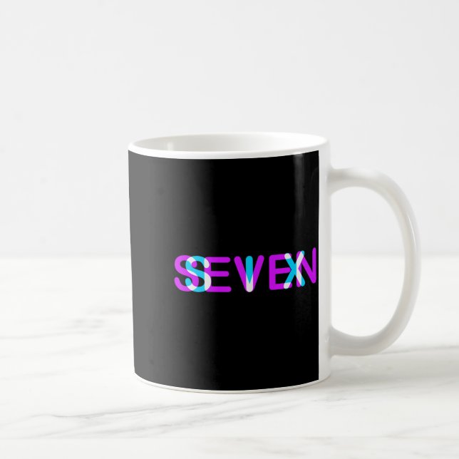 Glitch Optical Illusion Six Seven 6 7 Meme Gen Alp Coffee Mug (Right)