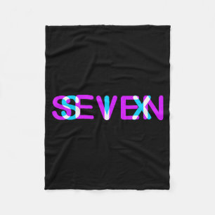 Glitch Optical Illusion Six Seven 6 7 Meme Gen Alp Fleece Blanket