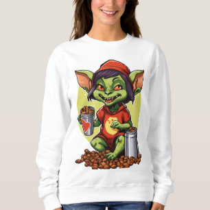 Glitch Pause Clown – Neon Cyber Art Logo" Sweatshirt