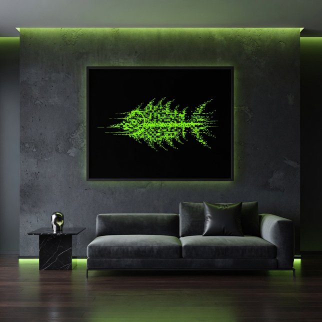 Glitch Pixel Code Fish Wall Art (Creator Uploaded)