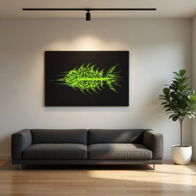 Glitch Pixel Code Fish Wall Art (Creator Uploaded)