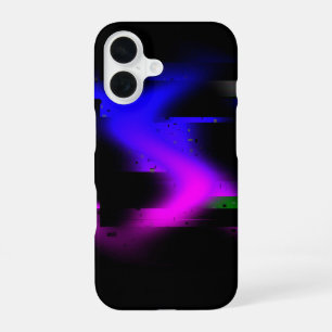 Glitch Plasma Black iPhone 16 Case