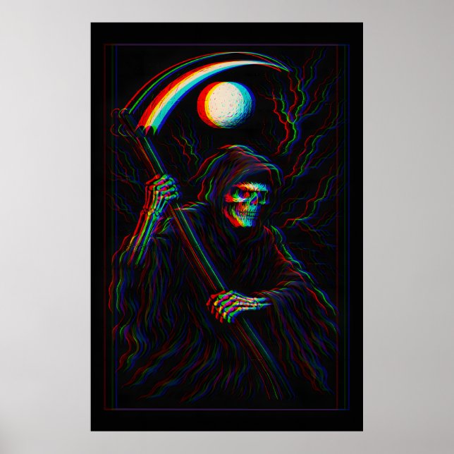 Glitch Reaper – Grim Death in RGB Poster (Front)