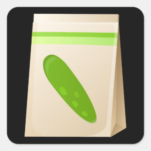Glitch Seeds seed cucumber Square Sticker