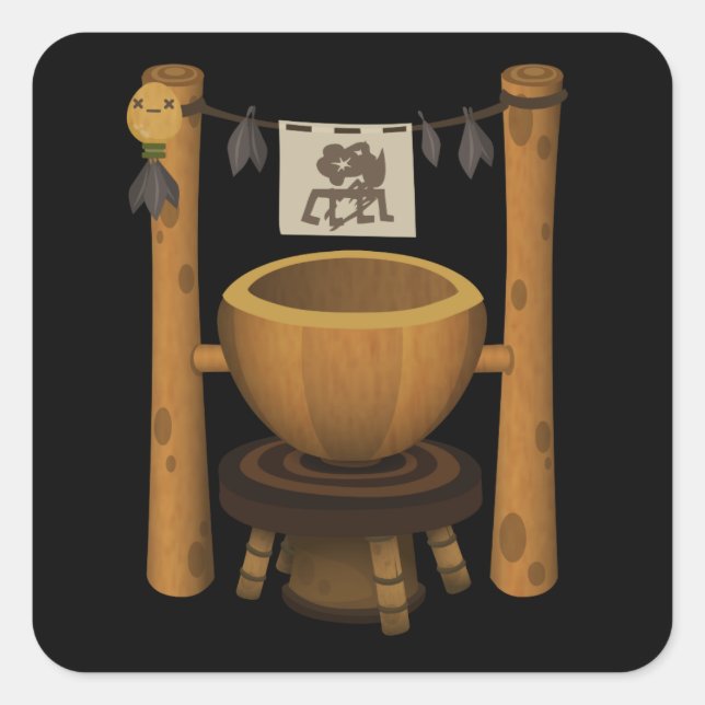 Glitch Shrines npc shrine firebog humbaba Square Sticker (Front)