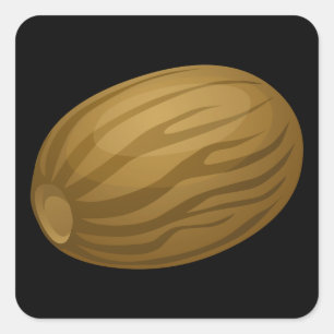 Glitch Spices nutmeg Square Sticker
