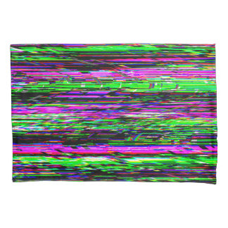 Glitch tech abstract pattern pillowcase