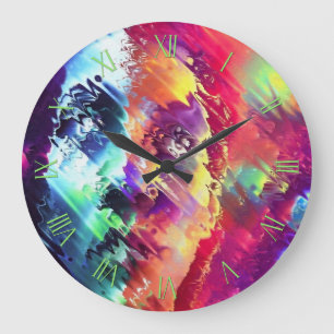 Glitch vision large clock