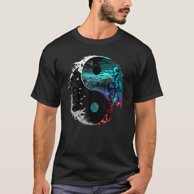 Glitch Yin Yang T-Shirt (Front)