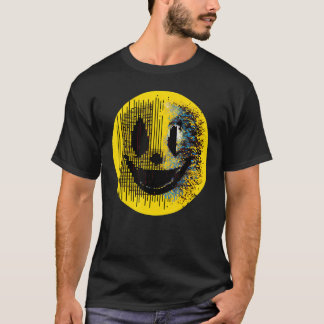 Glitchcore Digital Face Algorithmic Digital Art T-Shirt