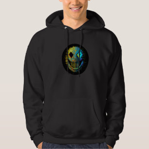 Glitchcore Digital Face - Contemporary Art - Nerdc Hoodie