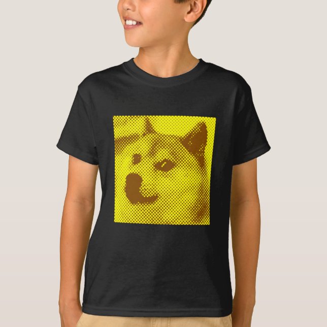 Glitched, pop art halftone design T-Shirt (Front)