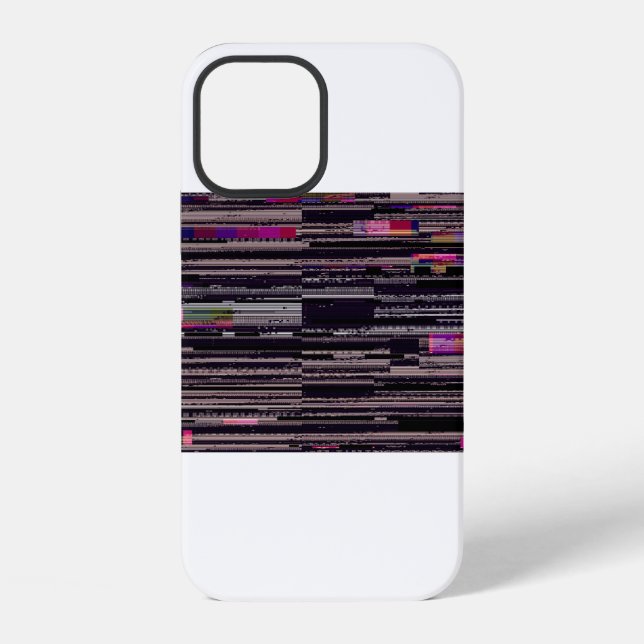 Glitched TV screen with broken pixels. Abstract fu iPhone Case (Back)