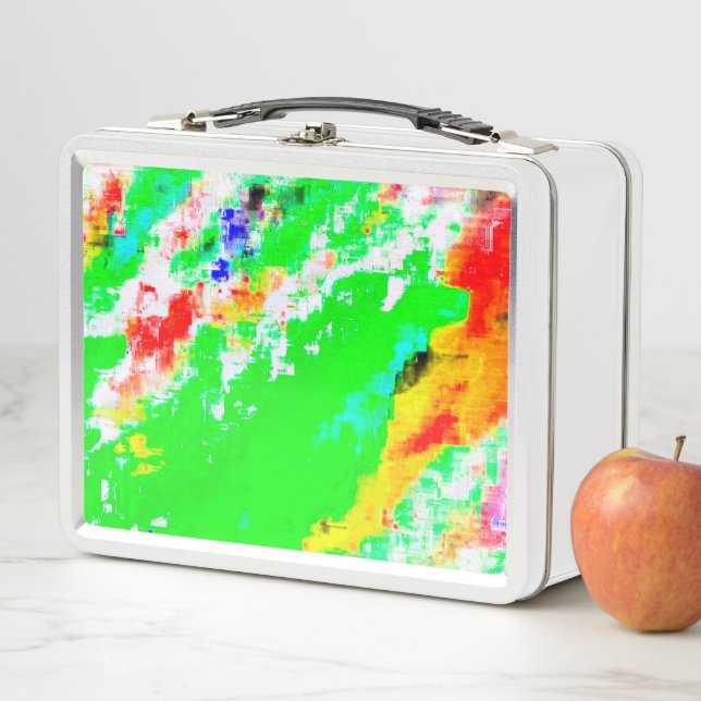 Glitchin' Green Metal Lunch Box (In Situ)