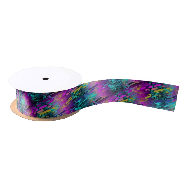 glitchy circuit mica : satin ribbon (Spool)
