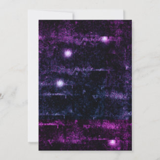 Glitchy Grunge Cyberpunk Blank Invitation