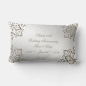 Glitter 60th Wedding Anniversary Lumbar Pillow (Back)