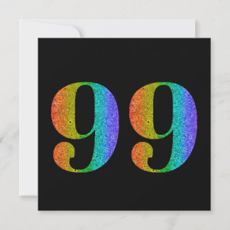Glitter 99th Birthday Custom Simulated Glitter Holiday Card